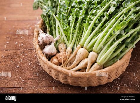 Fresh organic vegetables in a basket Stock Photo - Alamy