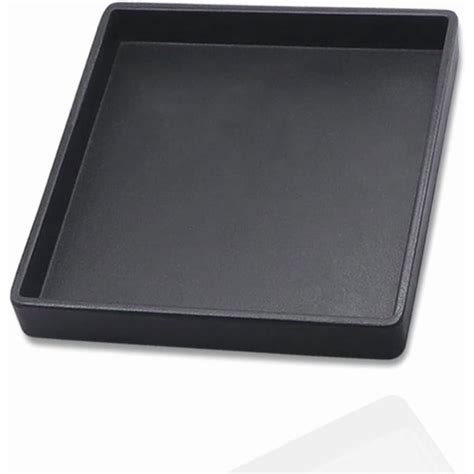 HUVBNAWQ-Small Square Serving Tray (5.9 inch), Durable Black Tray for ...