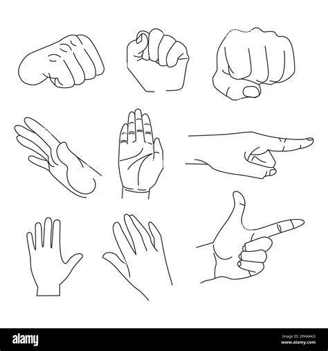 Various gestures female hands Cut Out Stock Images & Pictures - Alamy
