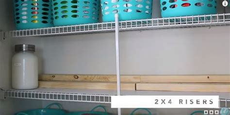 DIY pantry risers