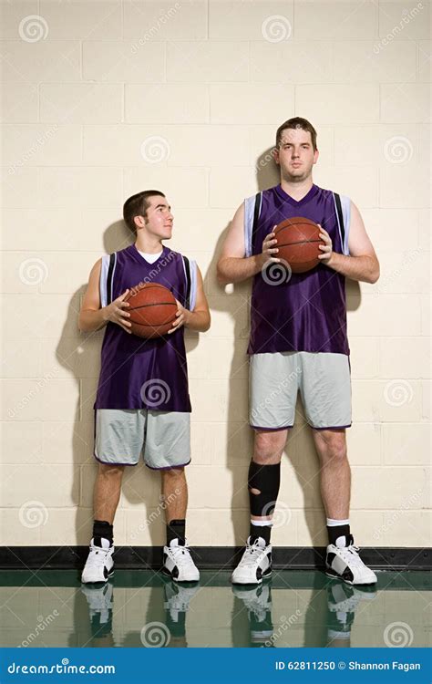 Tall and Short Basketball Players Stock Photo - Image of adore, height ...
