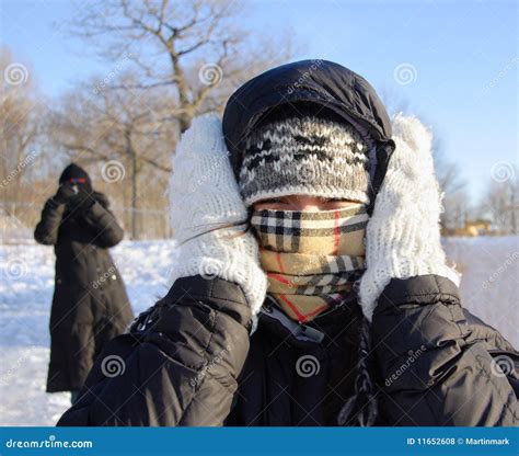 Woman freezing cold stock photo. Image of female, natural - 11652608