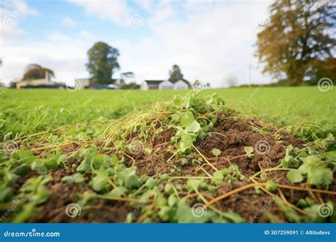 Heap of Green Manure Cover Crops in Field Stock Image - Image of cover ...