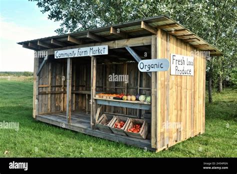 Farm Market Roadside Stand with Fresh Organic Produce in Ashland, Wisconsin