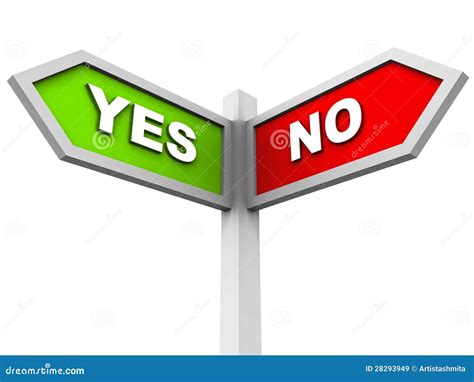 Yes or no stock illustration. Illustration of board, sign - 28293949