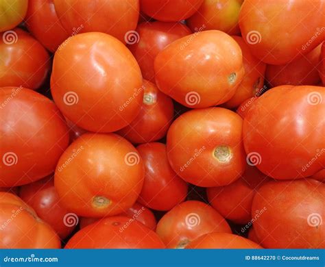 Pile of Bright Red Ripe Organic Tomatoes Stock Photo - Image of close ...