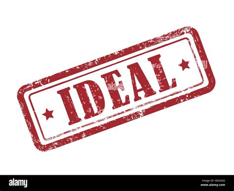 stamp ideal in red over white background Stock Vector Image &amp; Art - Alamy