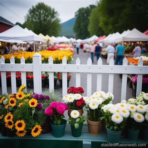 Vibrant Village Farmers Market | Stable Diffusion Online