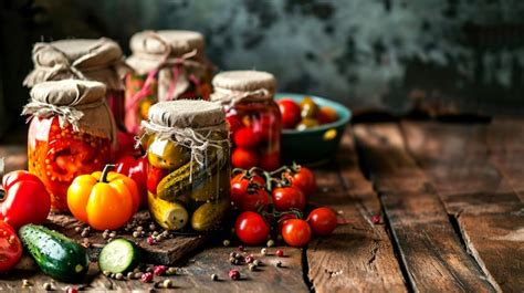 Premium Photo | Canning vegetables in a jar Selective focus