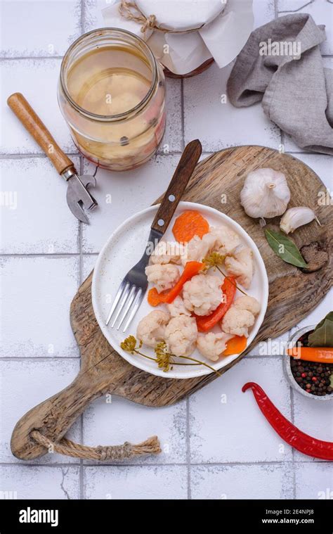 Assorted of pickled vegetables in jars Stock Photo - Alamy