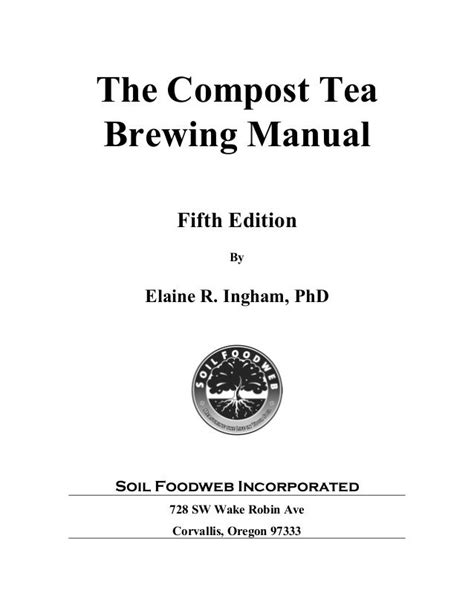 The Compost Tea Brewing Manual | Compost tea, Brewing tea, Compost