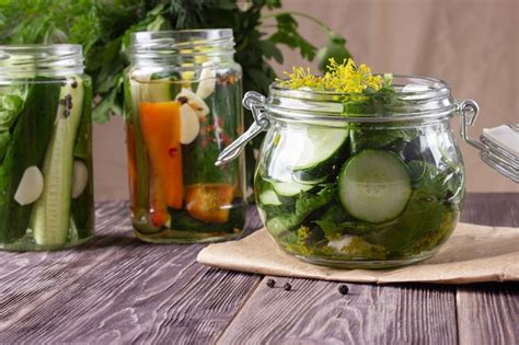 Premium Photo | Canned homemade vegetables in a jars