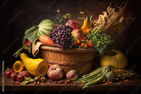 Bountiful Harvest Stock Illustration | Adobe Stock