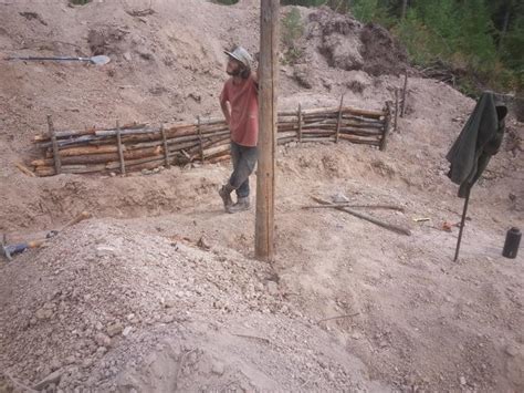 Logs as raised bed frames (homestead forum at permies)