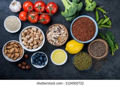 Selection Food Health Cereals Nuts Fruits Stock Photo 1124502722 ...