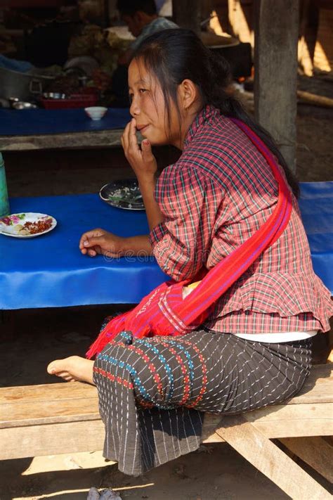 Local Villagers Eat Freshly Cooked Food Editorial Stock Photo - Image ...