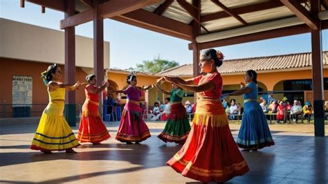 Premium Photo | Traditional dance at a community centers outdoor ...
