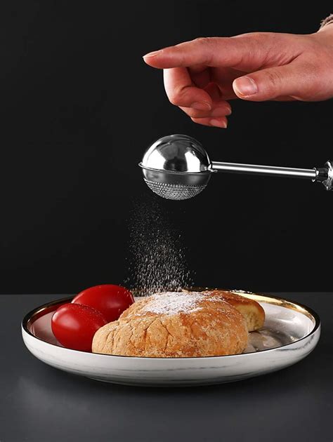 1pc Kitchen Flour Duster For Baking, One-Handed Operation, Stainless ...