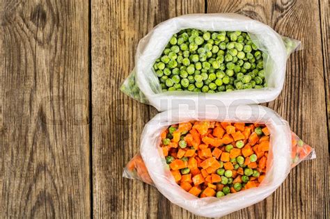 Frozen vegetables in plastic bags | Stock image | Colourbox