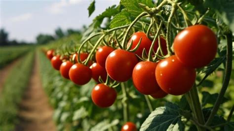Bountiful harvest of ripe tomatoes on the vine | Premium AI-generated image