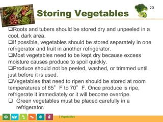 Proper handling of fruit and vegetables | PPTX
