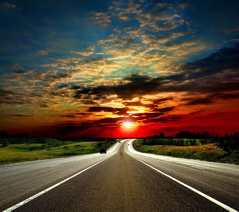 Road Sunset Wallpaper