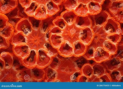Dehydrated Tomato Slices Arranged in a Pattern Stock Image - Image of ...