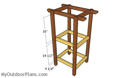 Fitting the shelf frames | MyOutdoorPlans