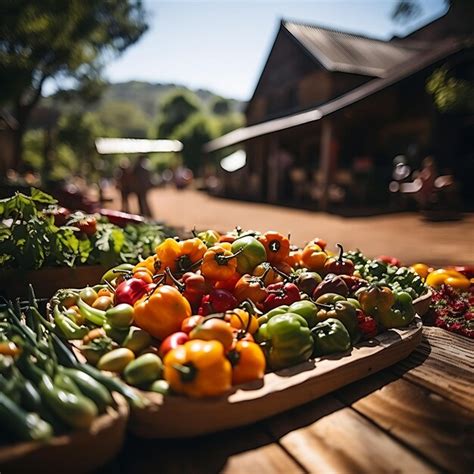 Premium AI Image | Photo of Farmers Market in a Rural Town Rustic Earth ...