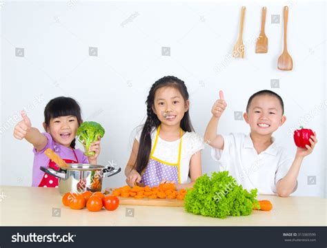 Kids Having Fun Cooking Healthy Eating Stock Photo 313383599 | Shutterstock
