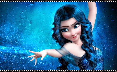 wallpaper frozen terbaru,blue,cg artwork,beauty,animation,black hair ...