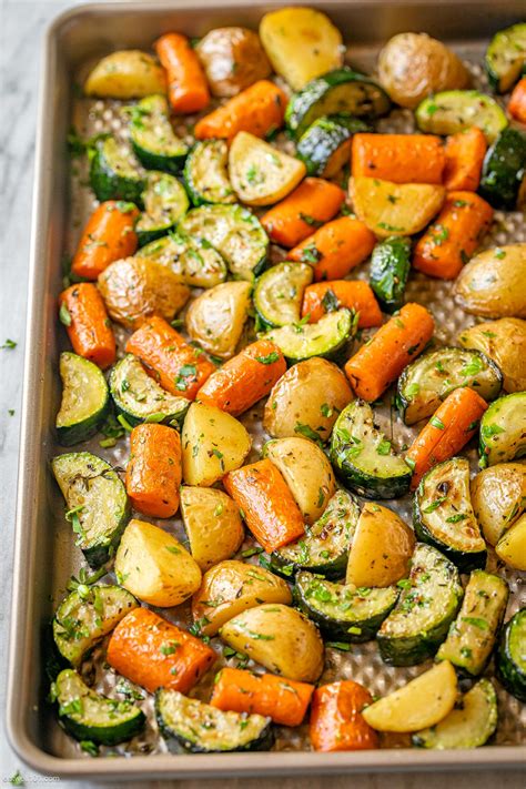 Roasted Vegetables Recipe with Potatoes Recipe Carrots and Zucchini ...