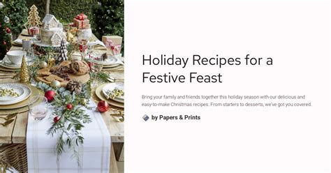 Holiday Recipes for a Festive Feast