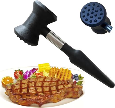 Amazon.com: Meat Tenderizer Hammer with Soft Silicone Grip Handle,Dual ...