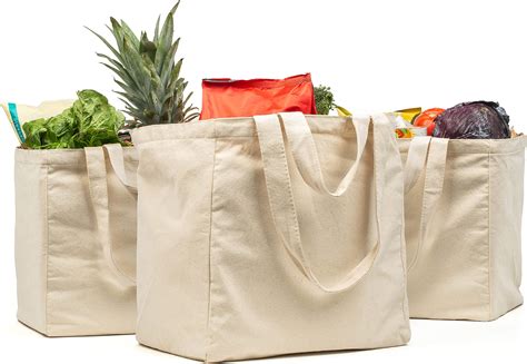 Amazon.com: Simply Green Solutions - Reusable Grocery Bags, Wide Tote ...