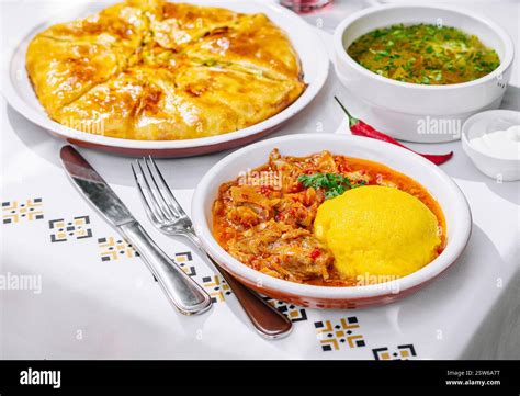 Traditional homemade meal spread outdoor Stock Photo - Alamy