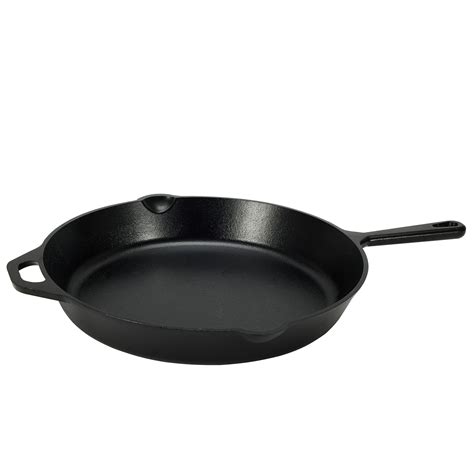 Amazon Basics Pre-Seasoned Cast Iron Skillet, Heavy-Duty & Large, 15 ...