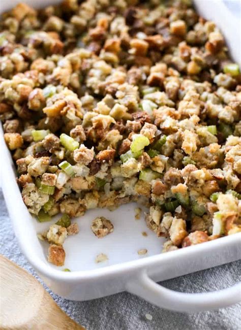 Easy Homemade Stuffing (Oven-Baked) - Cleverly Simple
