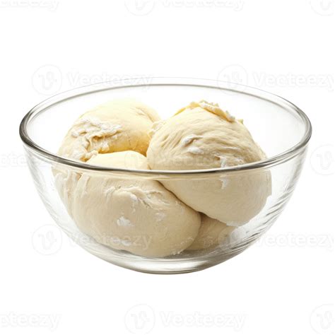 Fresh Homemade Dough Rising in a Clear Glass Bowl for Baking ...