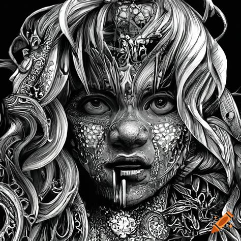 Detailed fantasy coloring page