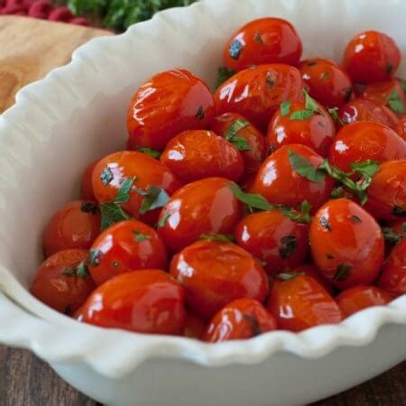 Pan Roasted Tomatoes with Herbs - A Family Feast®