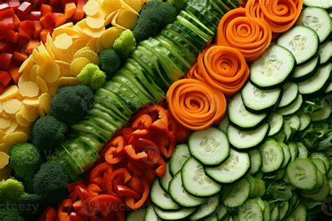 Prepped Cut vegetables food. Generate Ai 29175433 Stock Photo at Vecteezy