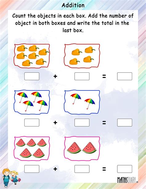 Addition Of Objects - Math Worksheets - MathsDiary.com