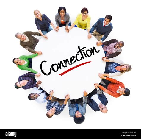 Diverse People in a Circle with Connection Concept Stock Photo - Alamy