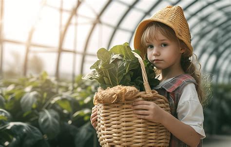 Premium Photo | Abundant harvest child with fresh vegetables in the garden