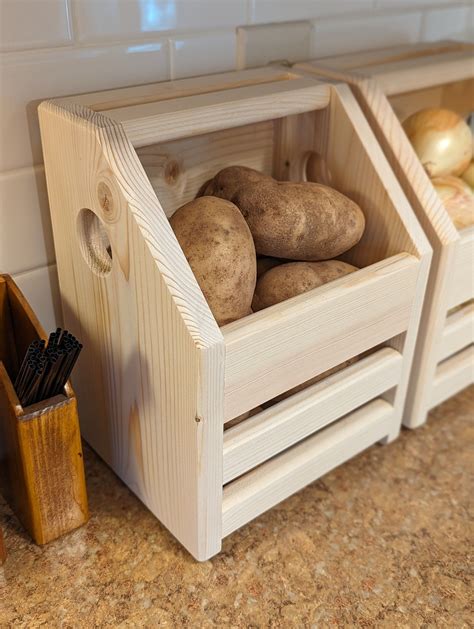 Rustic Potato Bin / Onion Bin / Vegetable Bin / Fruit Storage in No ...