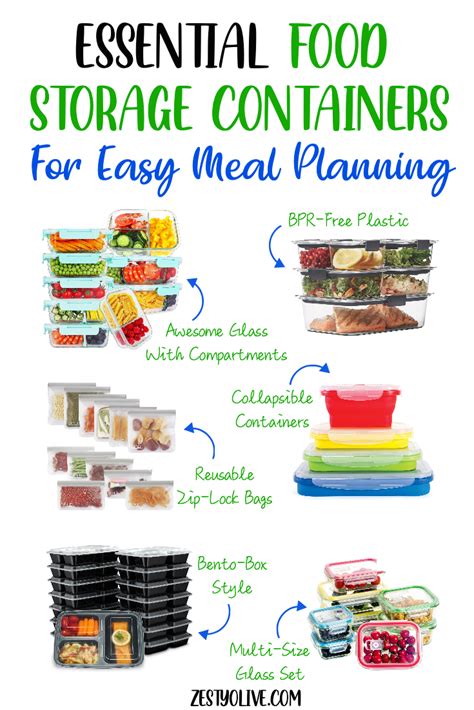 Essential Food Storage Containers For Easy Meal Planning * Zesty Olive ...