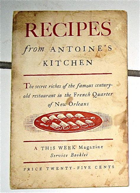 Vintage Recipe Book: Recipes from Antoinne's Kitchen