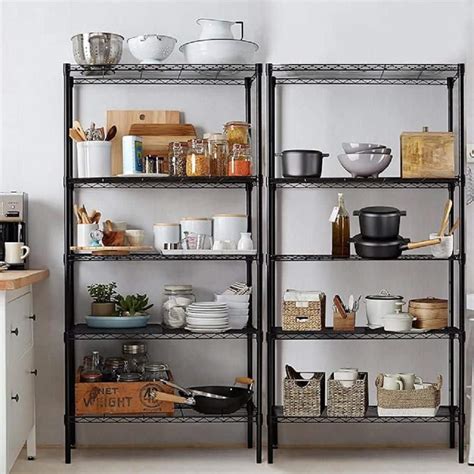 Otryad 5-Tier Storage Shelves, Heavy Duty Wire Metal Shelving Unit for ...