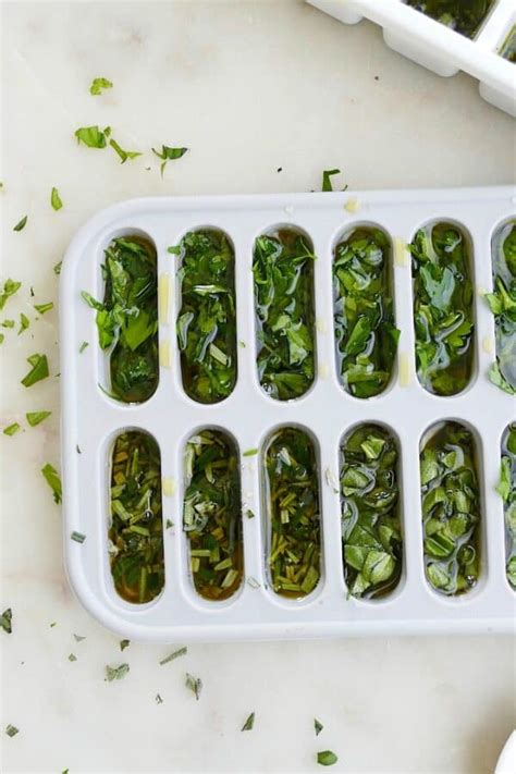 How to Make Frozen Herb Cubes - It's a Veg World After All®